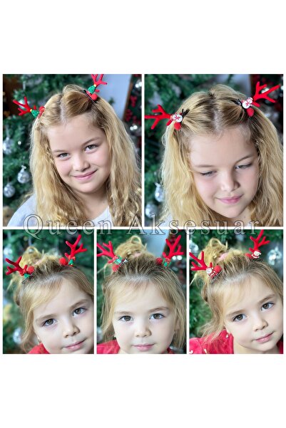 Queen Nelly Cerb de Crăciun Ornamentat Coarne de cerb Un singur set Cataramă cu cleme Adult Copil Moș Crăciun Om de zăpadă