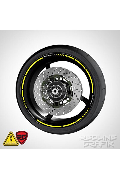 Redline Grafik Benelli Yazılı Florasan Sarı Jant Şeridi Redlinegrafik