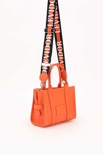 Levidor Orange Flutterable Strap Text Printed Handbag
