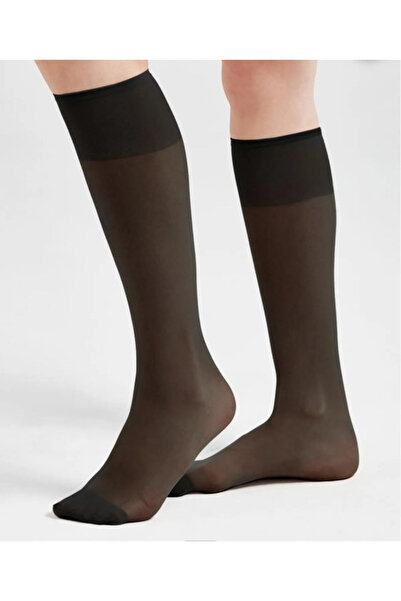 ZvM Pack of 2 Women's Black Knee Socks