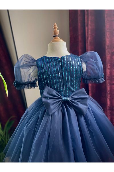 SG Exclusive Leaf Patterned Evening Dress