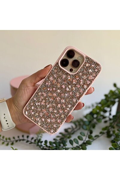 EPACENTER Parlak Taşlı Iphone 14 Kılıf Pembe