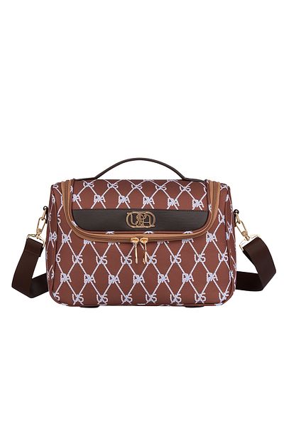 U.S. Polo Assn. US Polo Assn 24639-24641-24640 Καφέ τσάντα μακιγιάζ - Τσάντα συμπλέκτη