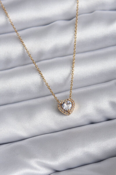 Skygo قلادة نسائية بسلسلة من الفولاذ باللون الذهبي 316L - TJ-BKO7820