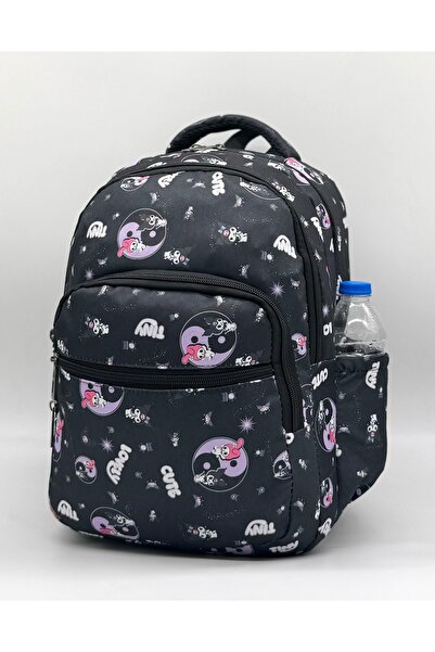 Bevitton Okul Çantası Karakterli Kız Çocuğu Ilk Okul Çantası Ilkokul Çantası Siyah Beslenme Kalemlik