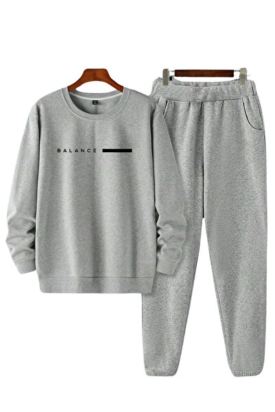 Wish BF Unisex Eşofman Takımı BALANCE baskılı Şardonlu