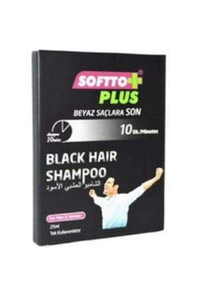 Softto Plus Make Your Hair Look Natural Easy to Use Hair Blacken Dye Shampoo Eleg.3376