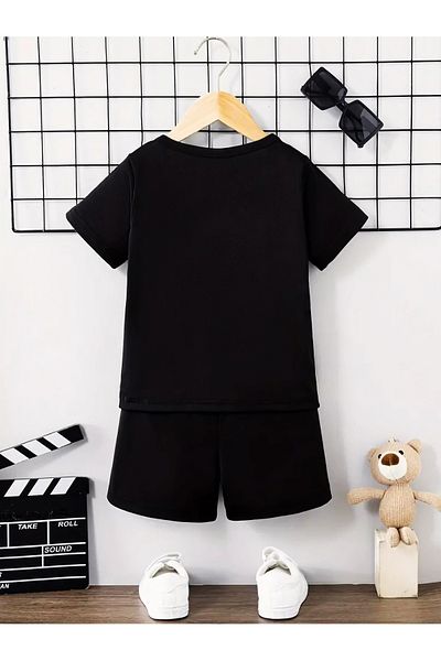 Let's Wear 23 Set de tricou imprimat pentru copii de sus și de jos