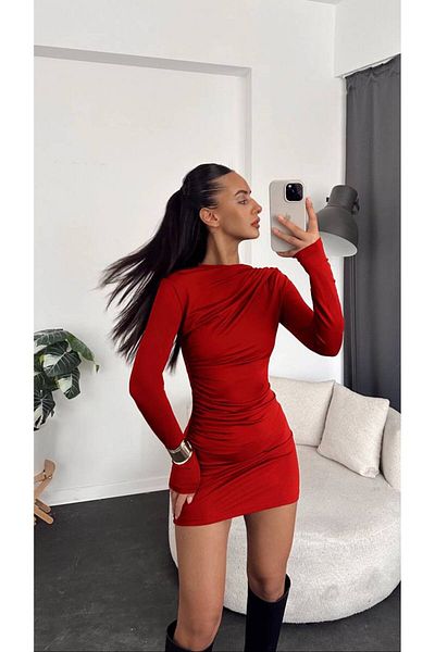 Les Séduisantes c.a. Diver Fabric Drawstring Mini Dress
