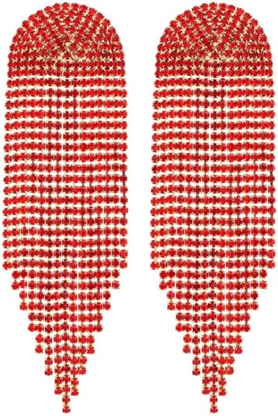 METİN BARIŞ Fashion Long Tassel Drop Earrings Women Earrings Wedding Jewelry ...