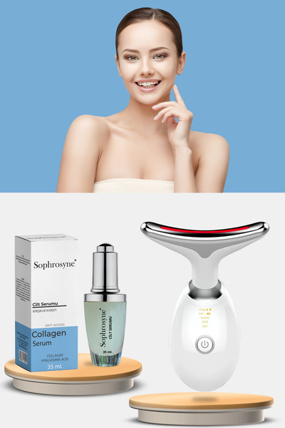 Beauty Vogue Yüz Ve Boyun Aleti Ems Güzellik Cihazı Kollajen Serum ( Gıdı,sar...