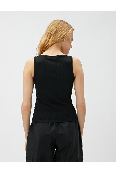 Koton Základní tílko s žebrovaným výstřihem do U