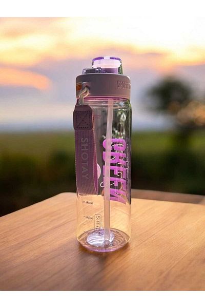 Shotay 950 ml Tritan Double Drink Bpa-Free Straw Drinker - Booties Use