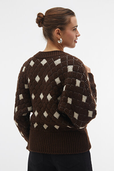 Mudo Jacquard Oversize Buttoned Cardigan