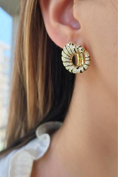 MorMajor Silver İTHAL PREMİUM ZEBRA MODEL SİYAH MİNELİ GÜMÜŞ KÜPE