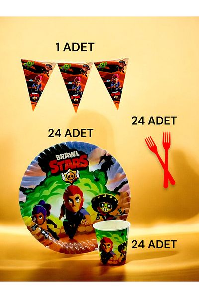 VibeHome Brawlstars Themed S Pack for 24 - Birthday Party and Fun Events