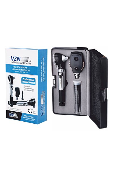 VZN Fiber Optik Otoskop Oftalmaskop Set Ces-e-10