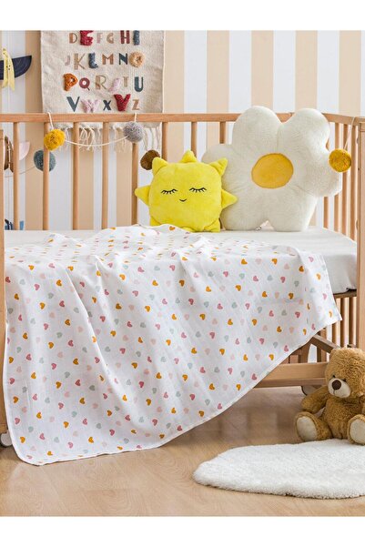 LC Waikiki LCW baby Baskılı Pamuklu Kız Bebek Müslin Örtü