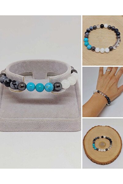 Yasamtohumu Narukvica od prirodnog kamena Zodijak Krep 8mm unisex (55736)