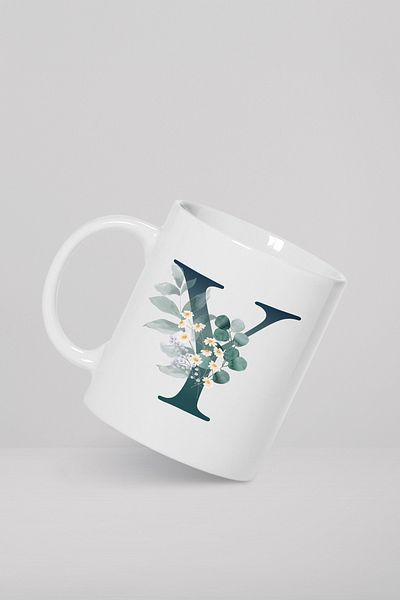 feinas Letters Porcelain Mug Cup