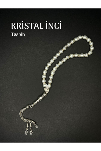 Tuana Trend Λαμπερό Κρυστάλλινο Μαργαριτάρι Ροζάριο Σφαιρικής Κοπής 8mm