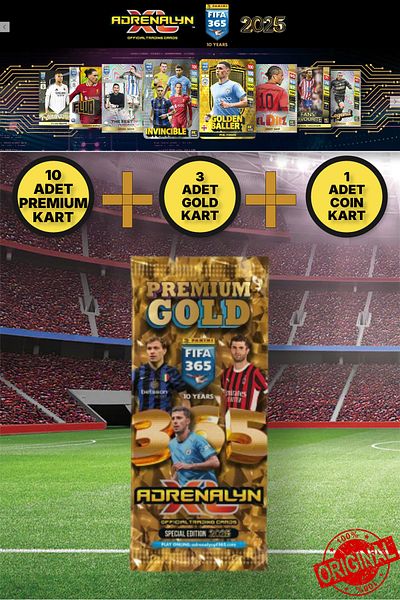 TOYFEST 1 Pack Panini Adrenalyn Fifa 365 2025 Premium Gold Card Special Football Player Cards