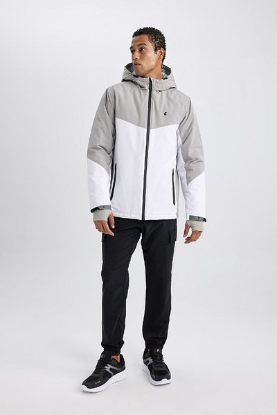 DeFacto Fit Mont Αδιάβροχο Αντιανεμικό Slim Fit Κοντή κουκούλα με τσέπη με φερμουάρ Ribana B2303ax