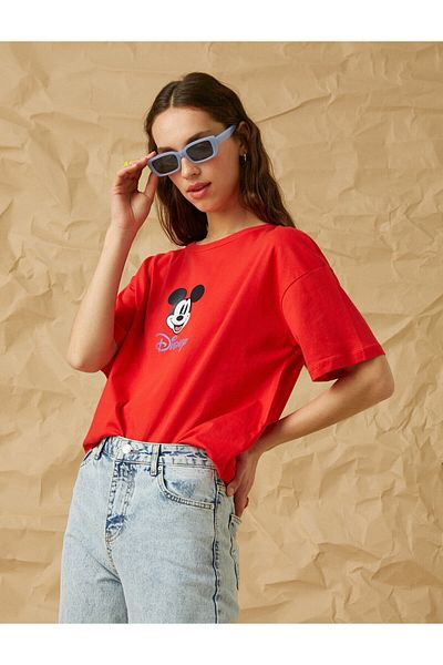 Koton Women's Red T-Shirt 2SAL10348IK