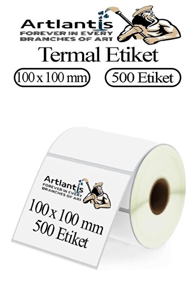 Artlantis 100x100 mm nalepnica sa barkodom, lepljiva, 1 komad u roli, termaln...