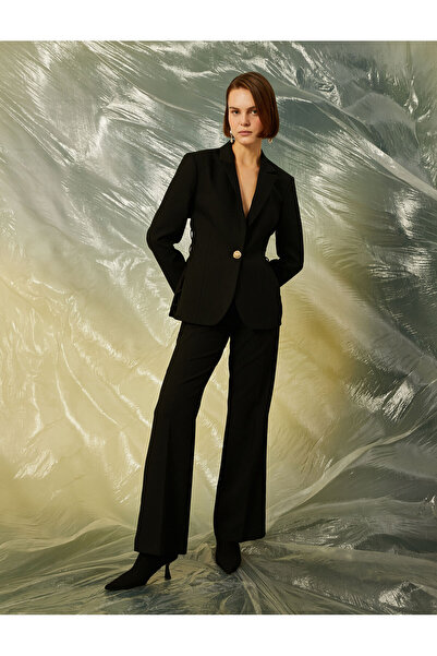 Koton Klassische Hose mit weitem Bein und Taschen