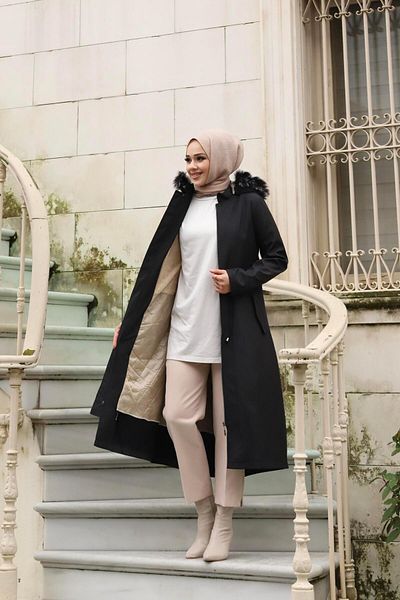 Herita Hijab-Kleid mit geheimer Falte