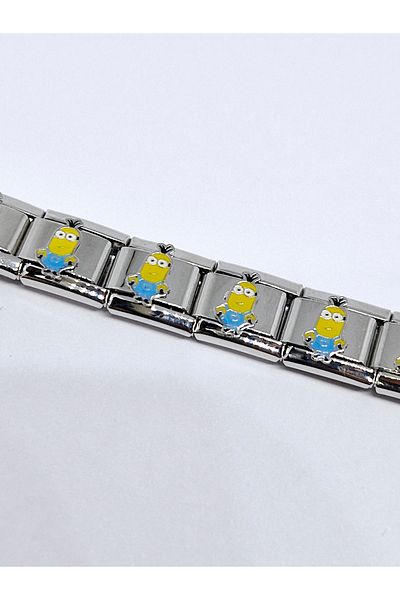 RoseCo00 Minions Italian Steel Wrist Charm
