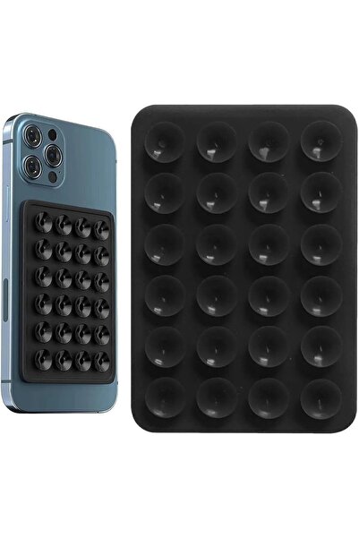 Techno Stock Silikon Vantuzlu Telefon Tutacağı  24 Vantuzlu 1 Paket Yapışkanlı Cep Telefonu Tutucu 676XSERI