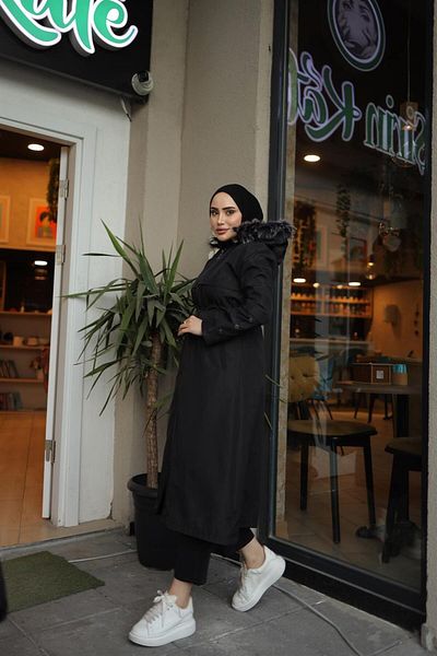 Herita Hijab-Kleid mit Knopfdetail