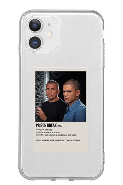 TechTree iPhone 11 Uyumlu Prison Break Tasarımlı Şeffaf Silikon Kılıf