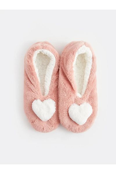 LC Waikiki Дамски чорапи с неплъзгаща се подметка, розови, обикновени, за дома