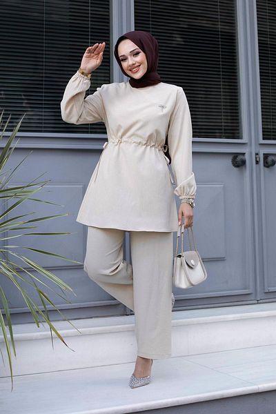 Herita Hijab-Set mit Bronzedetails