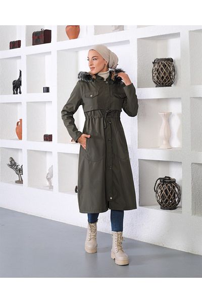 Herita ajlı ElbiseTünel Detay Tesettür Elbise Montajlı