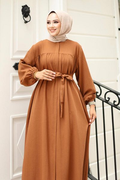 Herita Buruşuk Detaylı Abaya