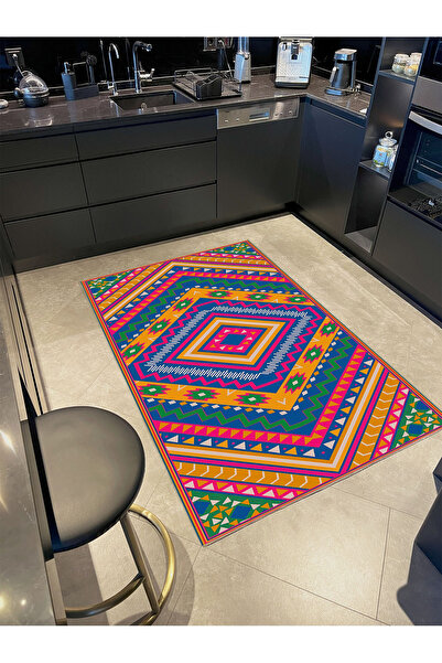 Rugs Modern Halı Συλλογή Kemal Πολύχρωμα έθνικ μοτίβα με μοτίβο υφαντής βάσης...