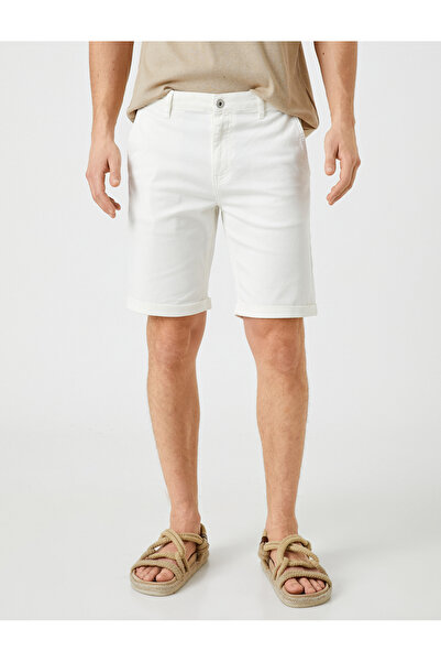 Koton Basic Bermuda Shorts Cotton Pocket Buttoned
