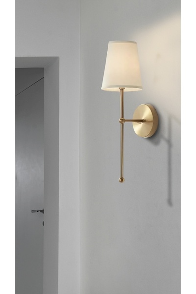 Buiva Luxury Modern Aç Kapa Butonlu Pilli Aplik Eskitme Gold Krem Abajur Pil Tak Kullan 1 Adet Fiyatıdır