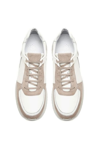 Desa Ανδρικά δερμάτινα αθλητικά παπούτσια Bennet Beige