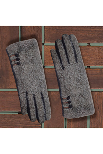 Özyıldırım Çarşı Pazar Γυναικεία βελούδινα γάντια+κασμίρ+αφής+ανθεκτικά στο κρύο κομψό σχέδιο