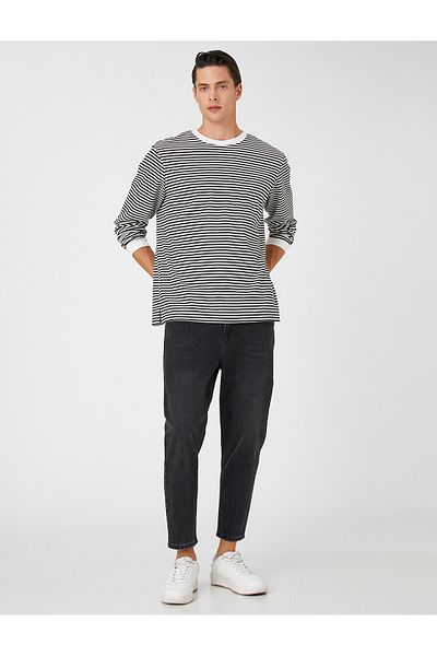 Koton Loose Fit Denim Wide Trousers - Steve Jean