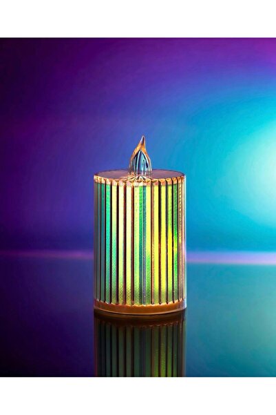 Naturalove Dekoratif Alev Görünümlü Renkli Led Işıklı Mumlar - Renkli