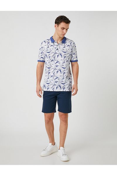 Koton Grundlegende gewebte Shorts mit geknöpfter Tasche und detaillierten Details