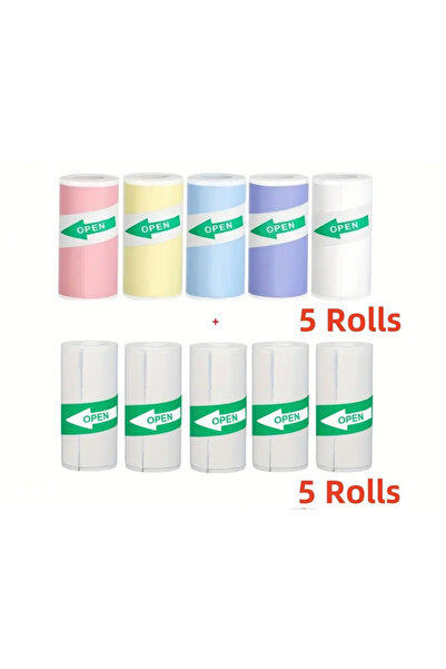 Hapşuruk Renkli Mini Termal Yazıcı Rulosu Yapışkanlı Kağıt Yüksek Kalite