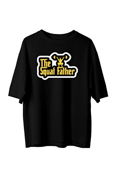 Dupe Design THE SQUAT FATHER GYM Μπλουζάκι με στάμπα Oversize