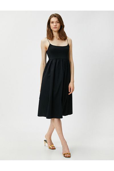 Koton Midi šaty na ramínka - Robe Design